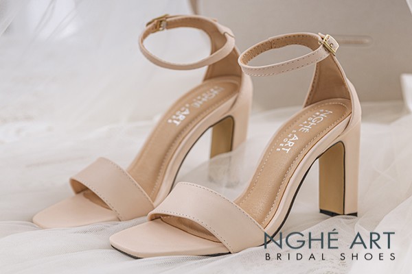 Giày cưới Nghé Art basic sandal 230 - Nude - 9 phân