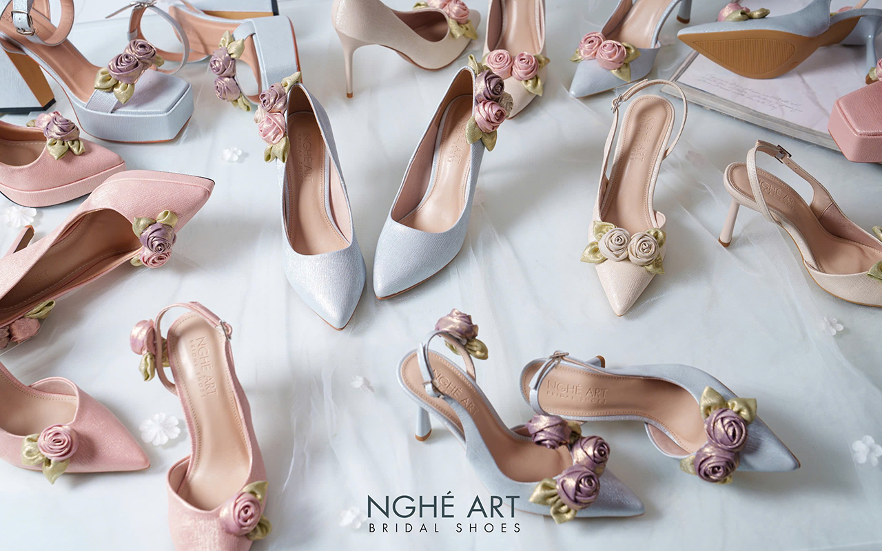 Giày cưới Nghé Art bộ sưu tập satin